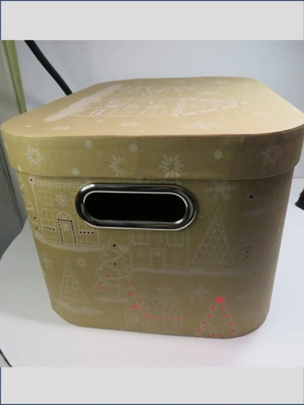 Brothers & Sisters Gingerbread Holiday Storage Box with Reinforced Handles
